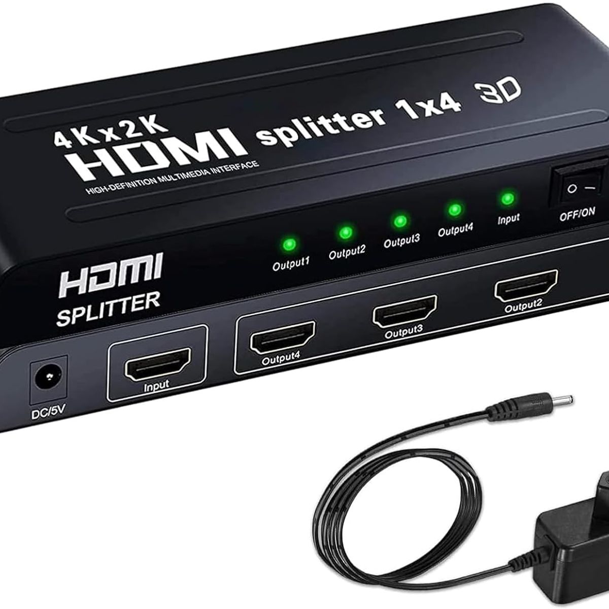 OEM - Splitter HDMI 1x4 Distribuidor 1Entrada 4Salidas 4K 3D 1080P PS4 HDTV