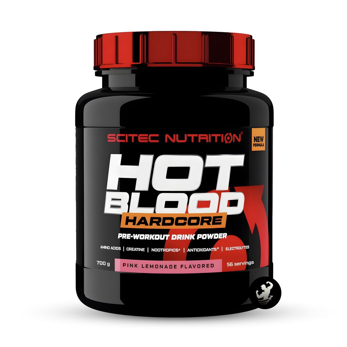 SCITEC NUTRITION - Pre Entreno 56 serv Hot Blood 700 grs - Pink Lemonade