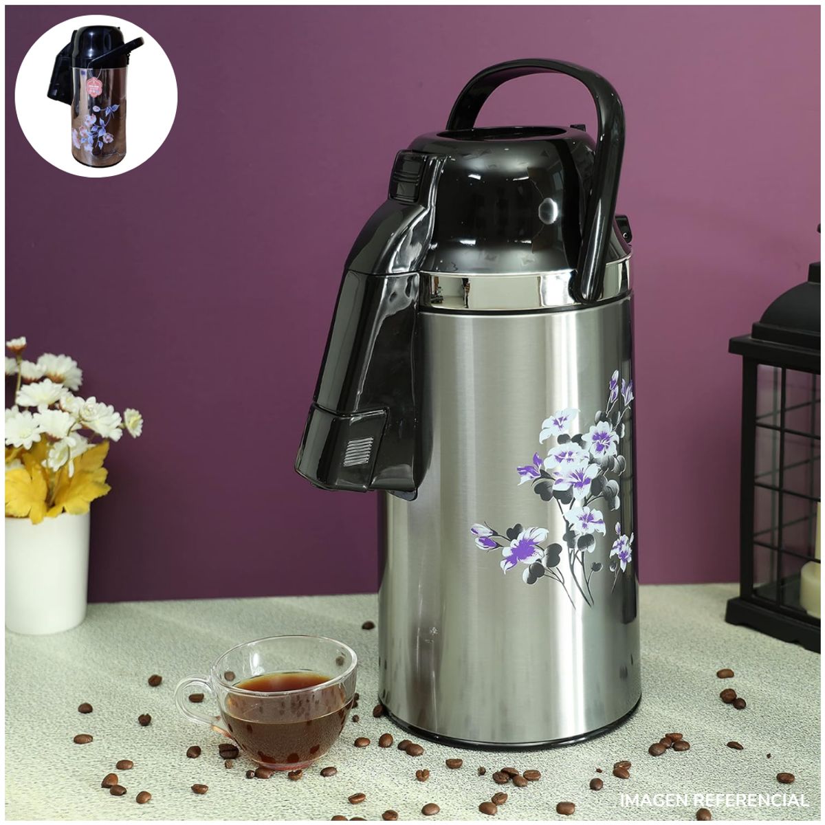 INSPIRA - Termo Jarra Térmica Dispensador 3 Litros Diseño Aleatorio