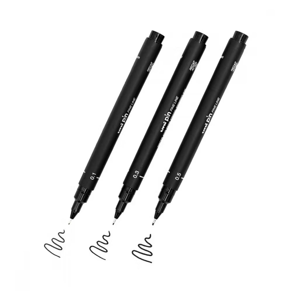 UNI BALL - UNI Pin Estilógrafo Punta Fina Pack x 3 - Negro