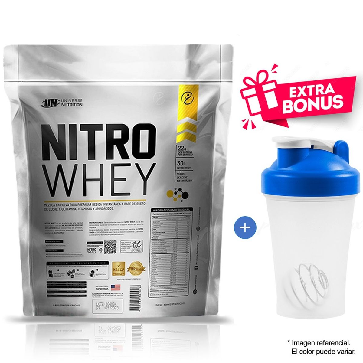 Universe Nutrition - NITRO WHEY 5KG PROTEINA SUERO DE LECHE VAINILLA