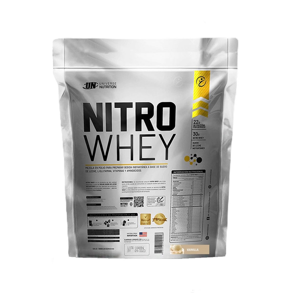 Universe Nutrition - NITRO WHEY 5KG PROTEINA SUERO DE LECHE VAINILLA