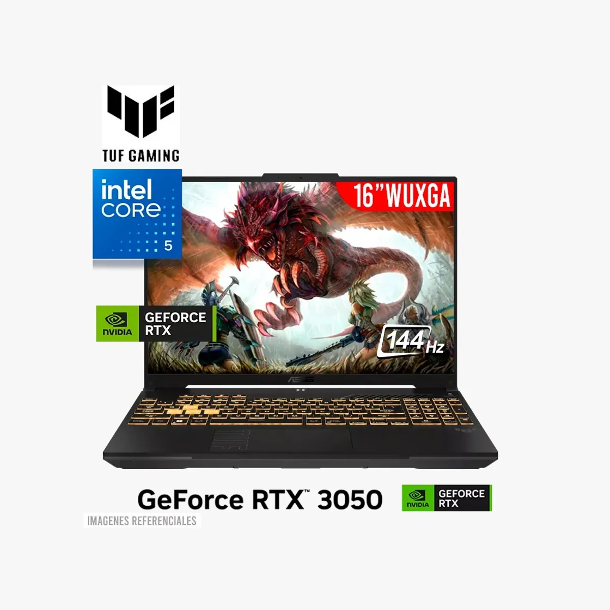 ASUS - LAPTOP ASUS TUF F16 FX607VJ-RL009 CORE 5 210H 16GB RAM 512GB SSD 16¨WUXGA RTX3050 6GB