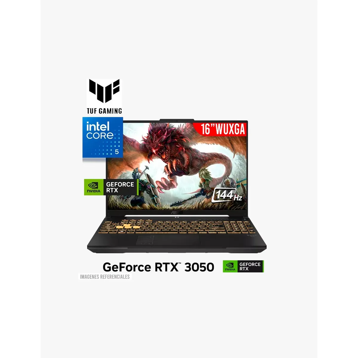 ASUS - LAPTOP ASUS TUF F16 FX607VJ-RL009 CORE 5 210H 16GB RAM 512GB SSD 16¨WUXGA RTX3050 6GB