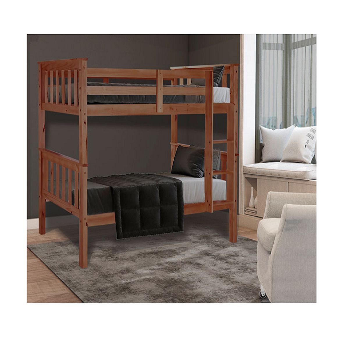 DMUEBLES - CAMAROTE DMUEBLES 1 PLAZA DUBLIN CHOCOLATE