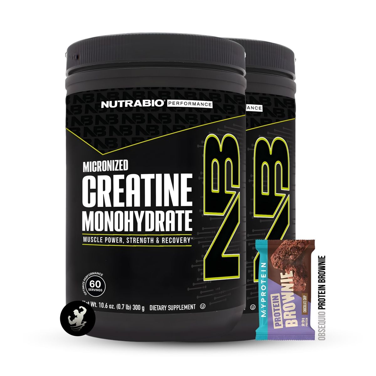 NUTRABIO - Pack x 02 Creatina Monohidratada Grado Farmacéutico Nutrabio - 300 gr