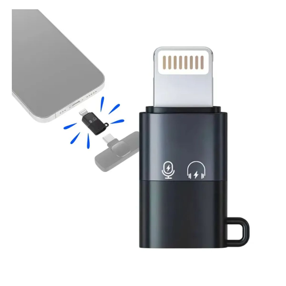 GENERICO - Adaptador  de microfono tipo C A Lightning otg