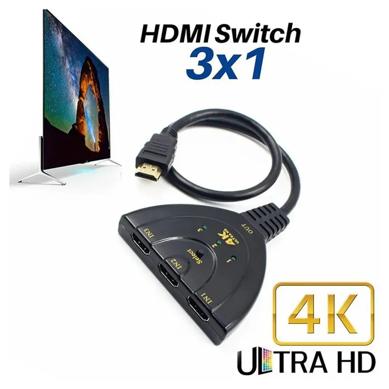 OEM - Switch HDMI 1 a 3 Puertos para Compartir Señal de Alta Definición