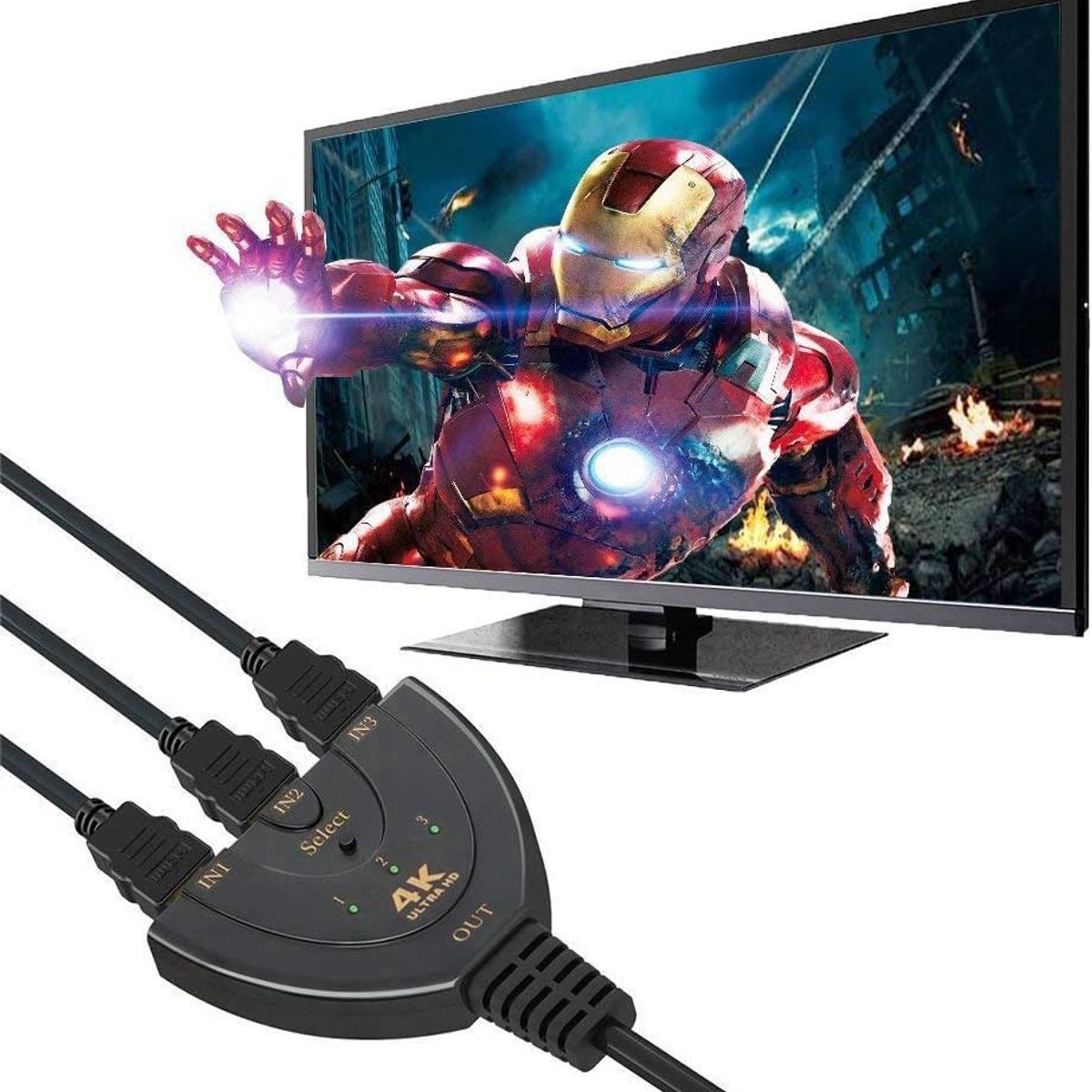 OEM - Switch HDMI 1x3 Full HD para Tres Monitores o Pantallas