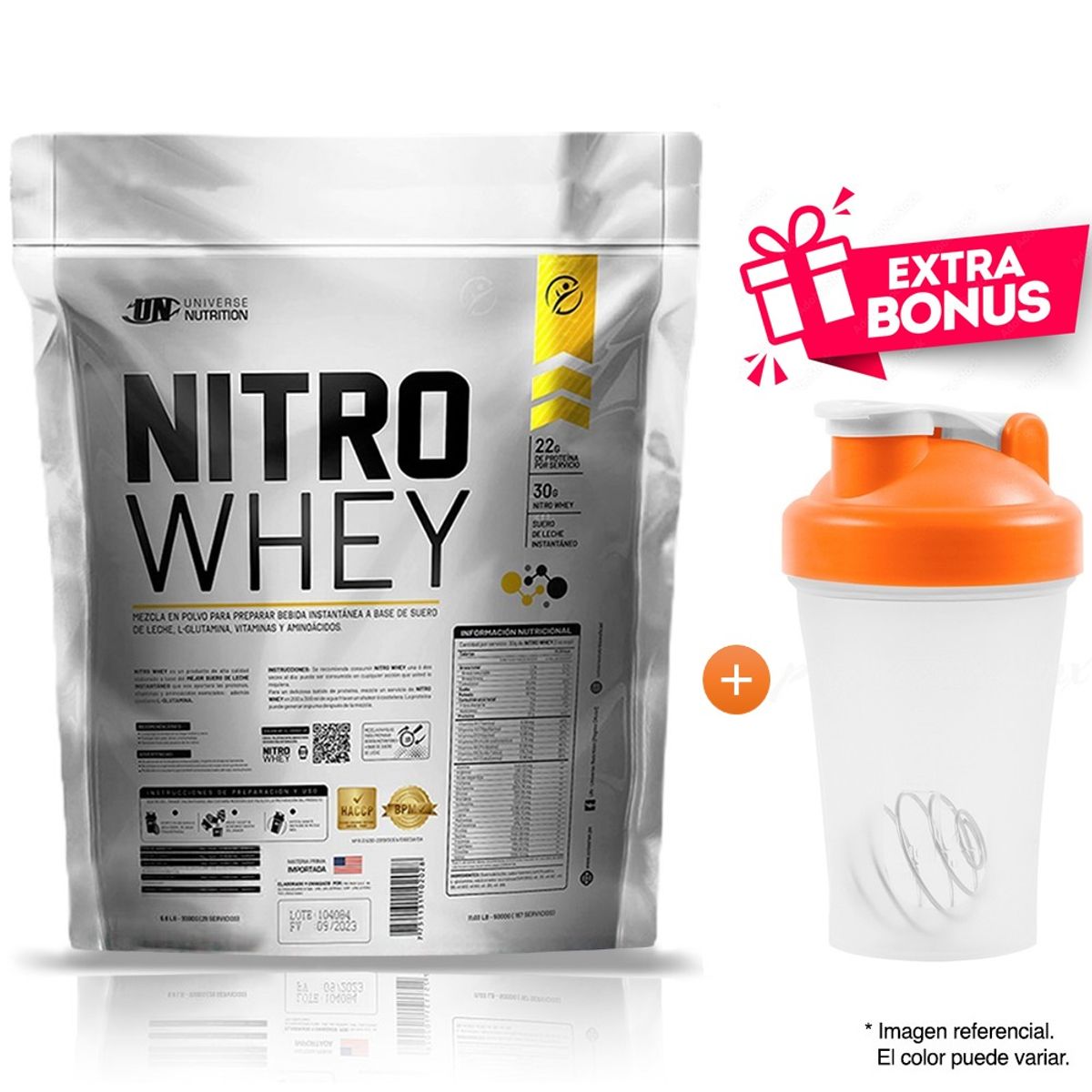 Universe Nutrition - Proteina Suero De Leche Nitro Whey UN 5 Kg Vainilla