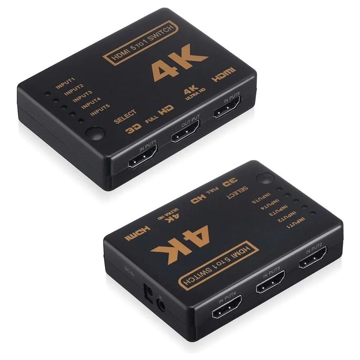 OEM - Selector HDMI 5 Entradas 1 Salida 4K/2K con Control Remoto