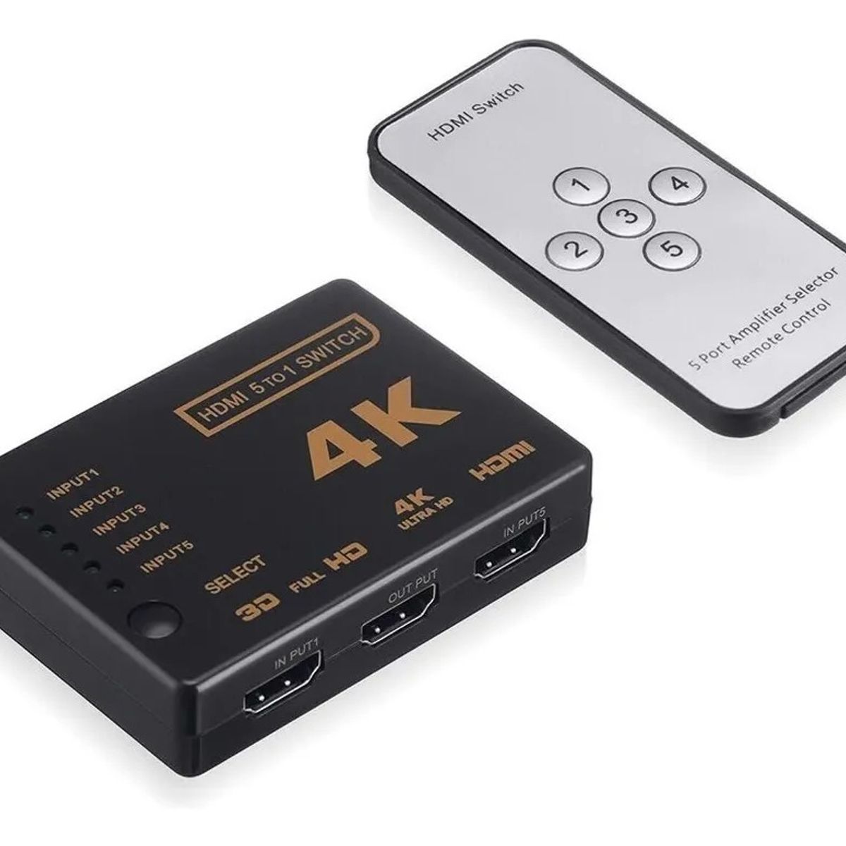 OEM - Switch HDMI 5x1 con Control Remoto Resolución 4K y 2K