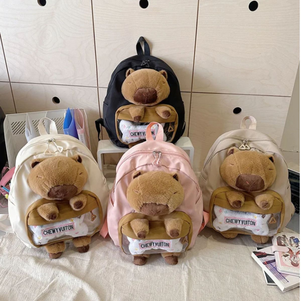 GENERICO - Mochila Capibara peluche de felpa