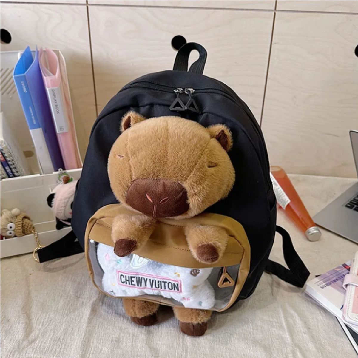 GENERICO - Mochila Capibara peluche de felpa