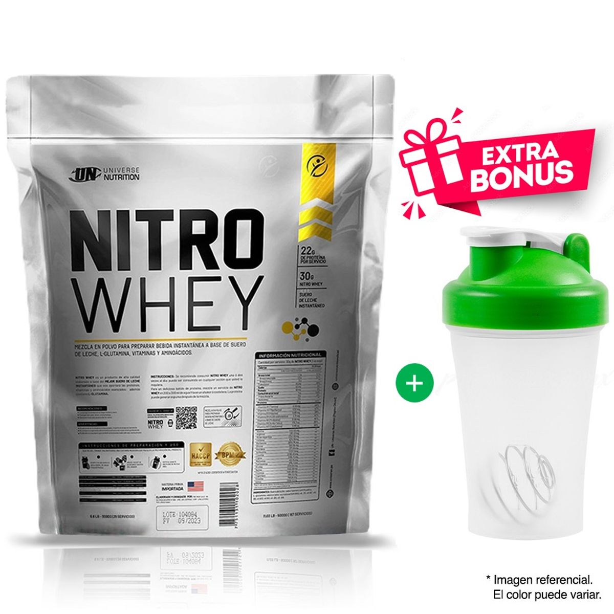 UNIVERSE NUTRITION - NITRO WHEY 5 KG COOKIES AND CREAM MÁS SHAKER