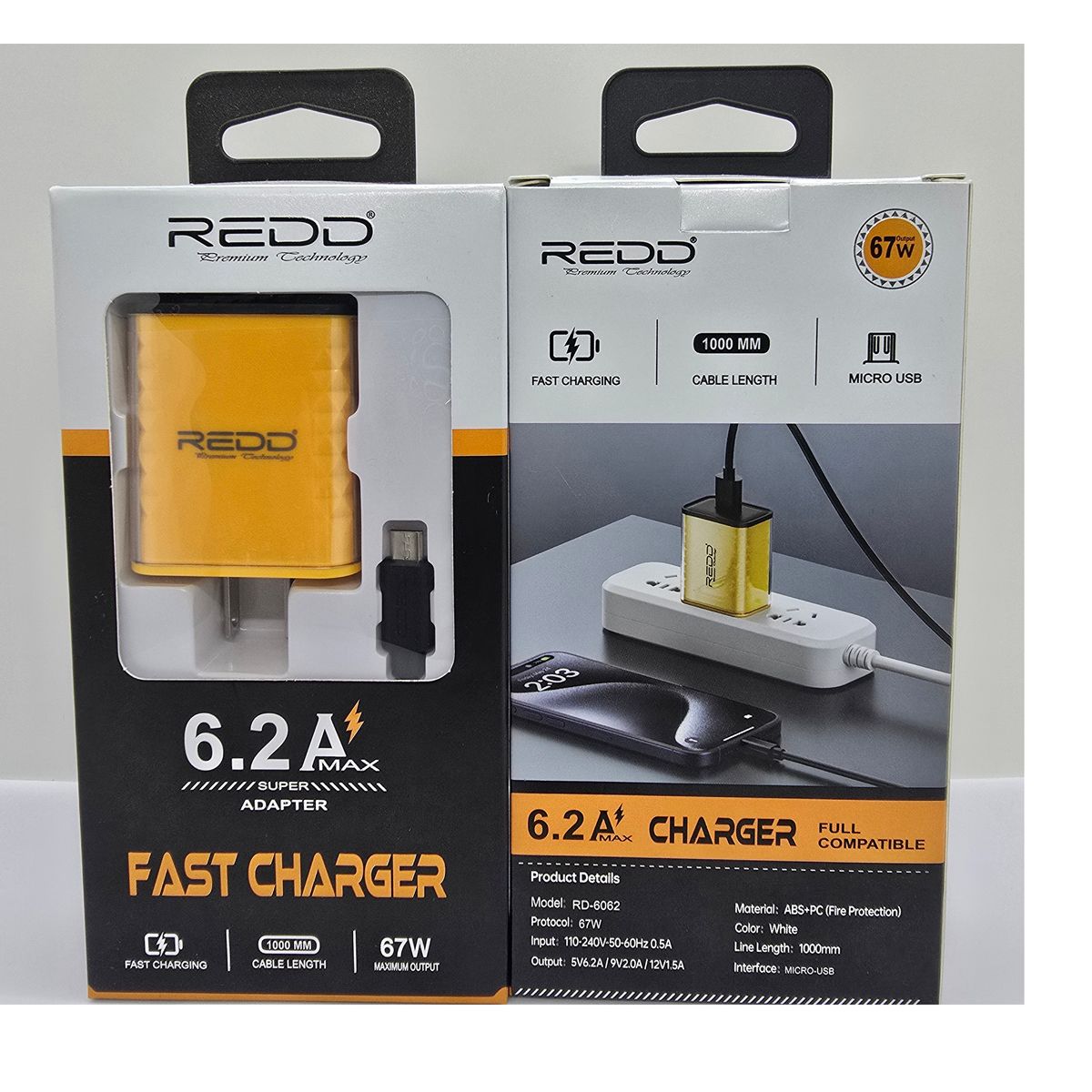 GENERICO - CARGADOR PARA CELULAR REDD TIPO V8-MICRO 67W
