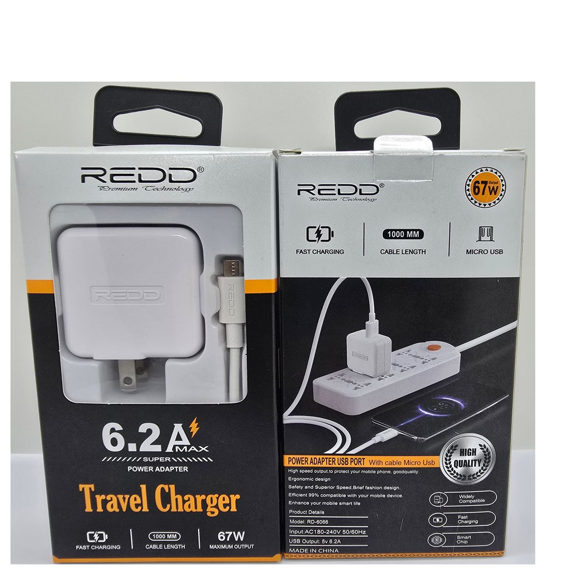 GENERICO - CARGADOR DE CELULAR REDD TIPO V8-MICRO 67W