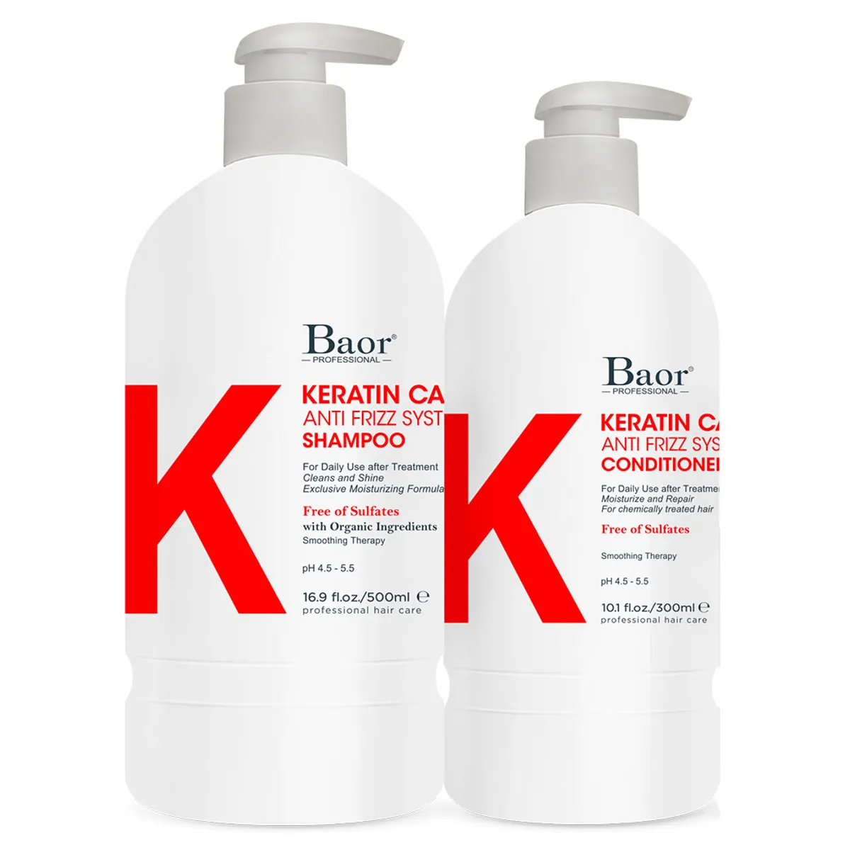 BAOR PROFESSIONAL - BAOR KERATIN CARE Shampoo 500 ml + Conditioner 300 ml