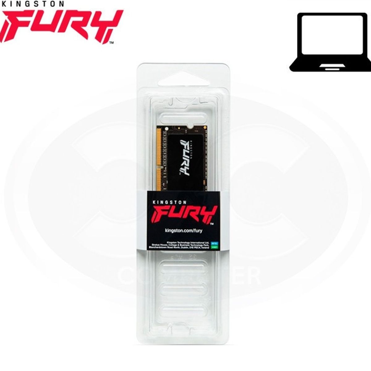 KINGSTON - Memoria Para Laptop Sodimm Kingston Fury Ddr4 16gb Impact (KF432S20IB/16-SP) 3200 MHz