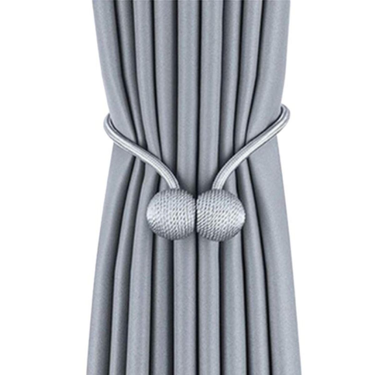 SALA FABULOSA - Sujetadores imantados de cortina x 2 piezas - Plateado