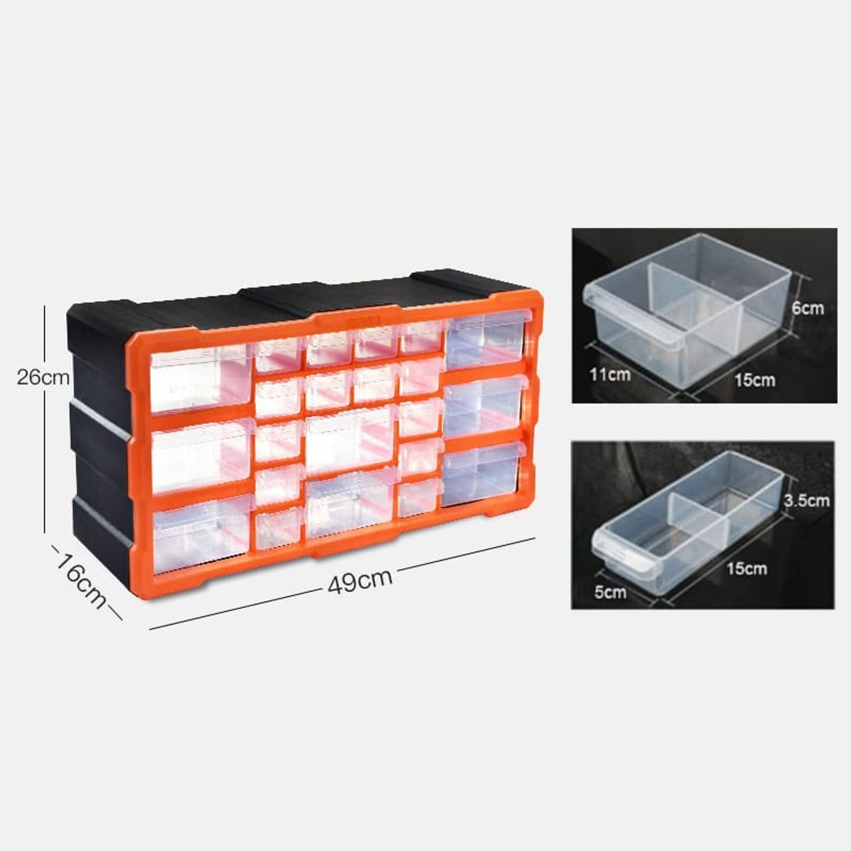 GENERICO - Organizador 22 Compartimiento Caja Organizadora Gaveta