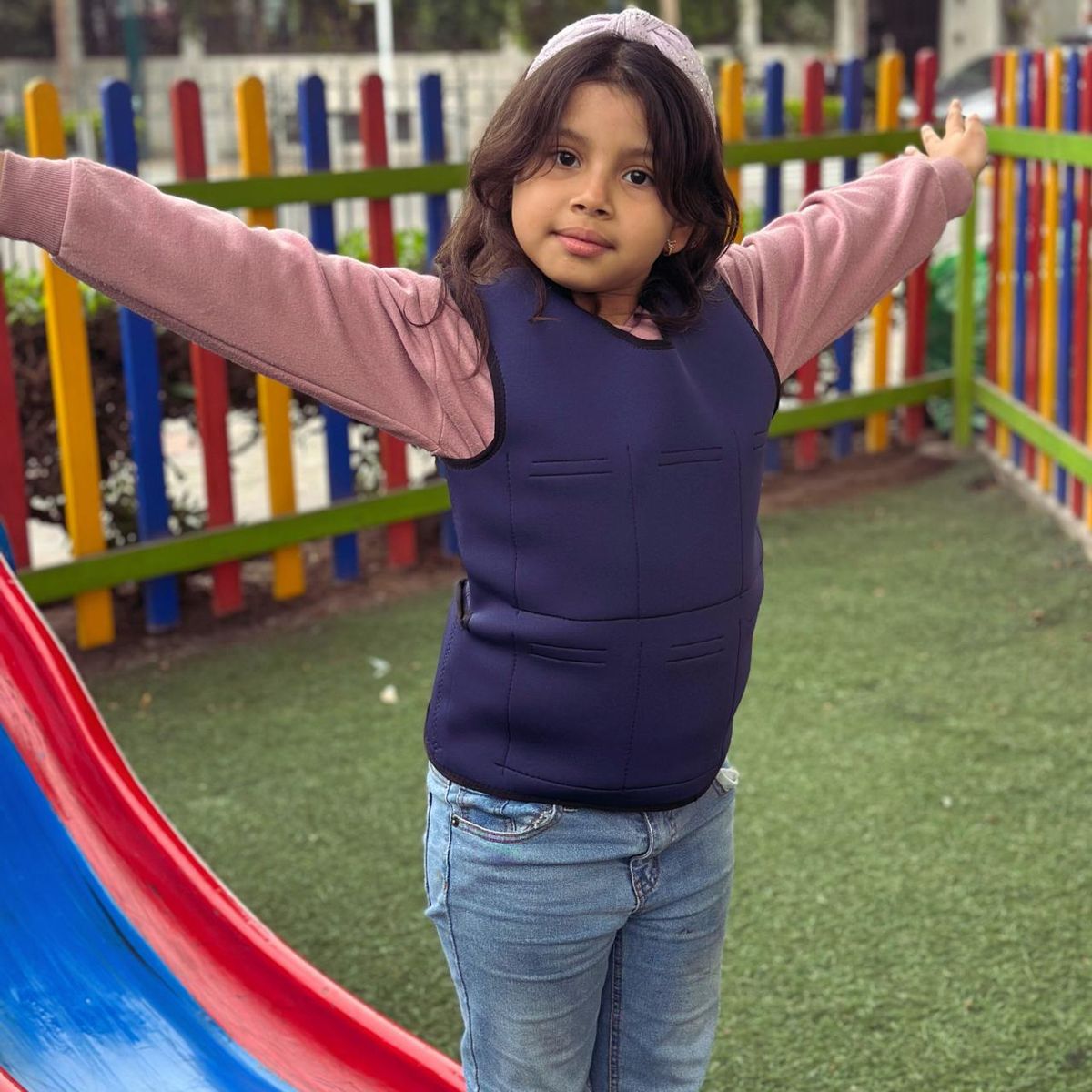 GENERICO - Chaleco Sensorial con Pesas para Niños con Autismo  - Antifluidos/ Sistema Velcro Americano