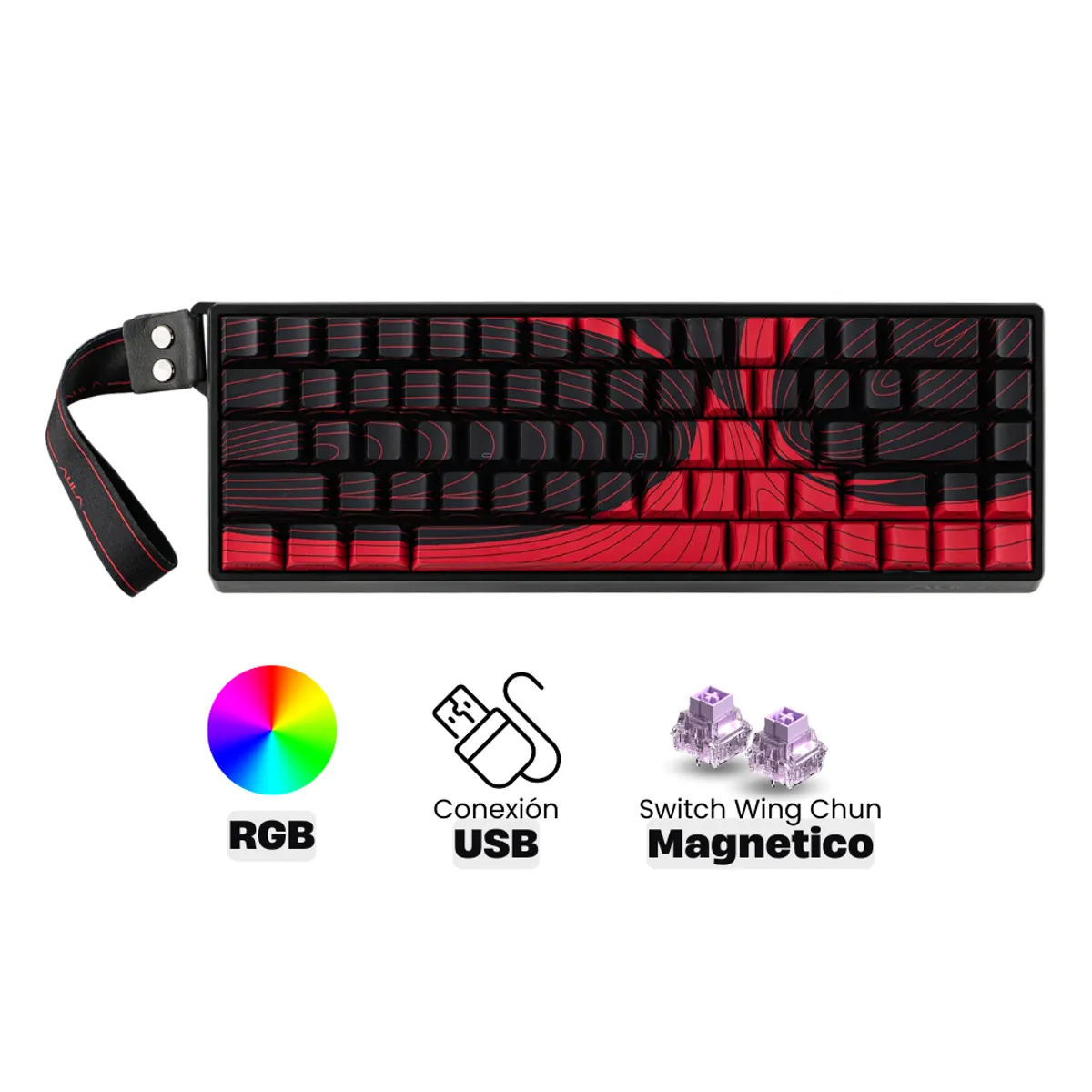 AULA - Teclado Gamer Aula Win68he Max Epomarker Switch Magnetico RGB