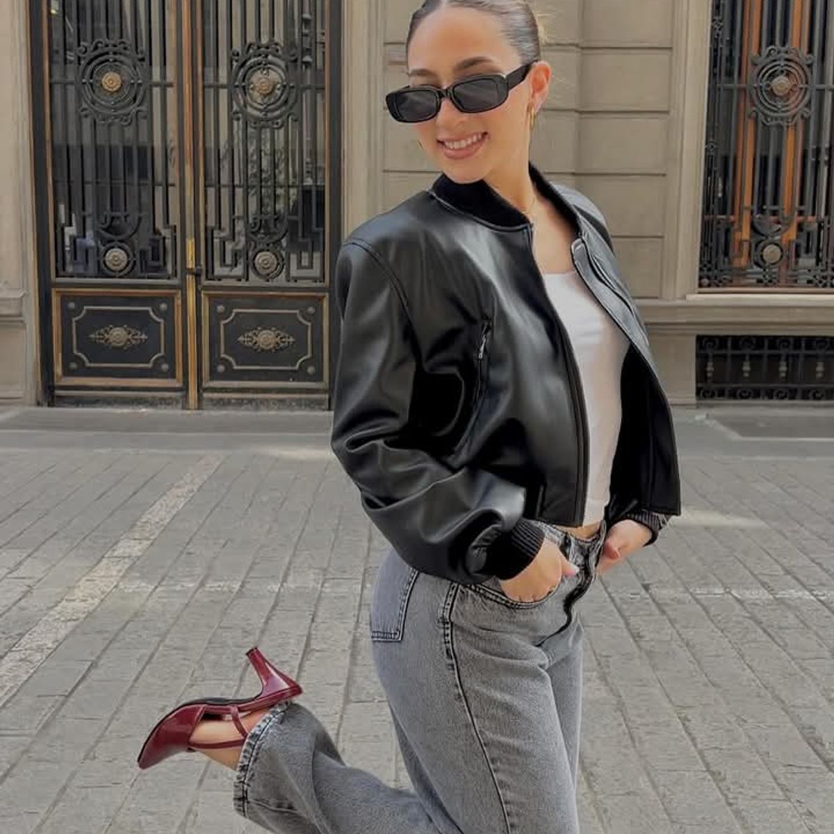 GENERICO - CASACA URBANA CUERINA PARA DAMA