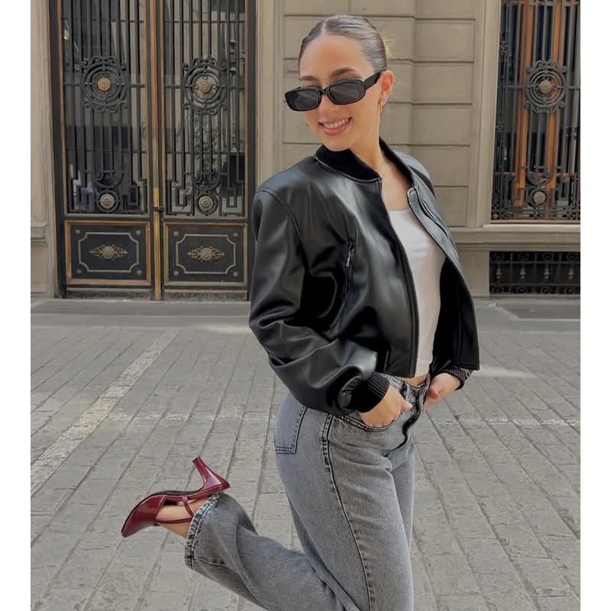 GENERICO - CASACA URBANA CUERINA PARA DAMA