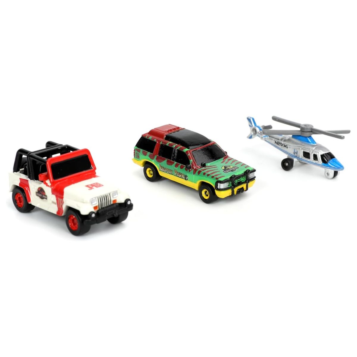 JADA TOYS - Parque Jurásico Jada Toys Pack 3 Vehículos Nano Hollywood