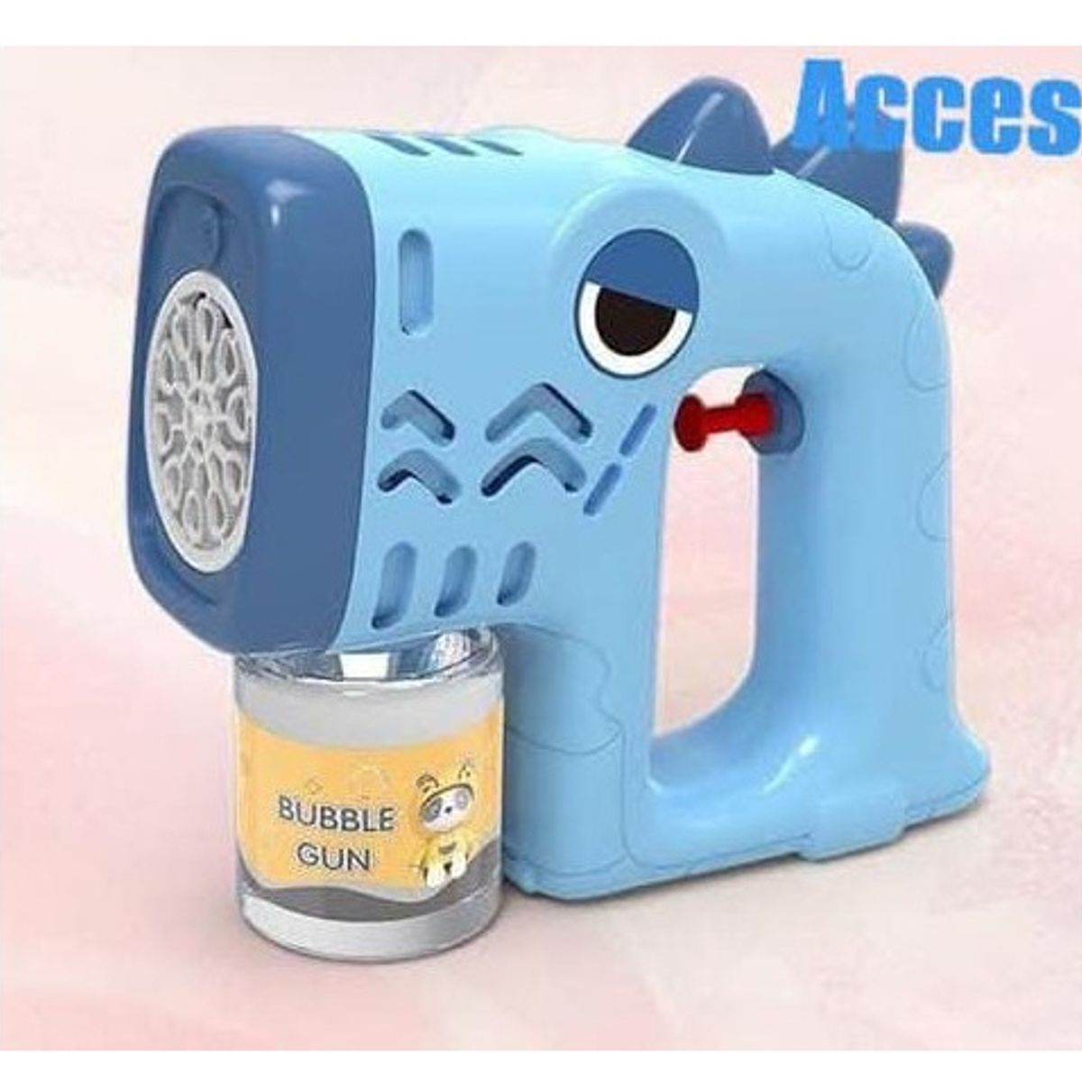 MORITA BAG STORE - PISTOLA LANZA BURBUJAS DE DINOSAURIO - CELESTE