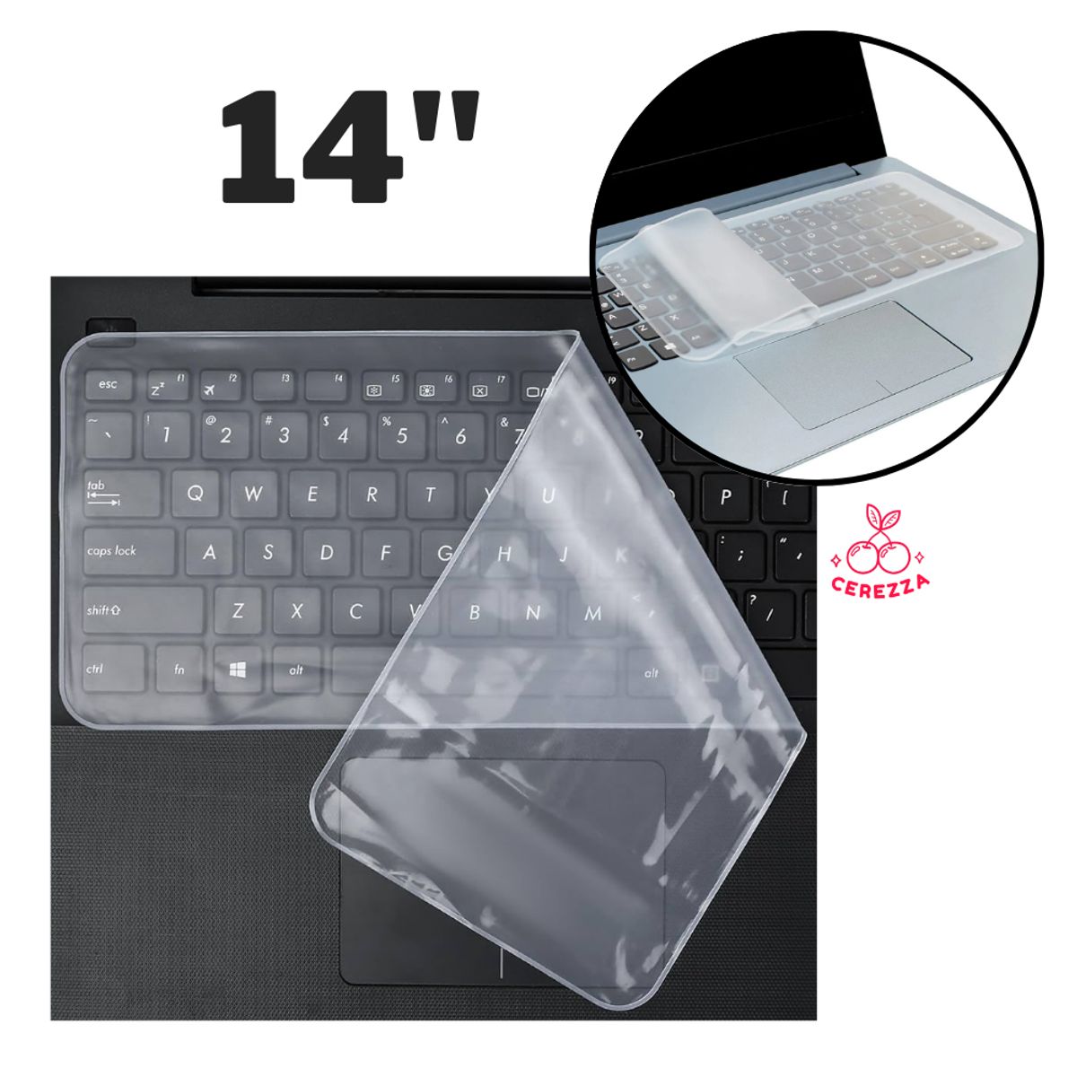 GENERICO - PROTECTOR DE TECLADO PARA LAPTOPS DE 14 PULGADAS
