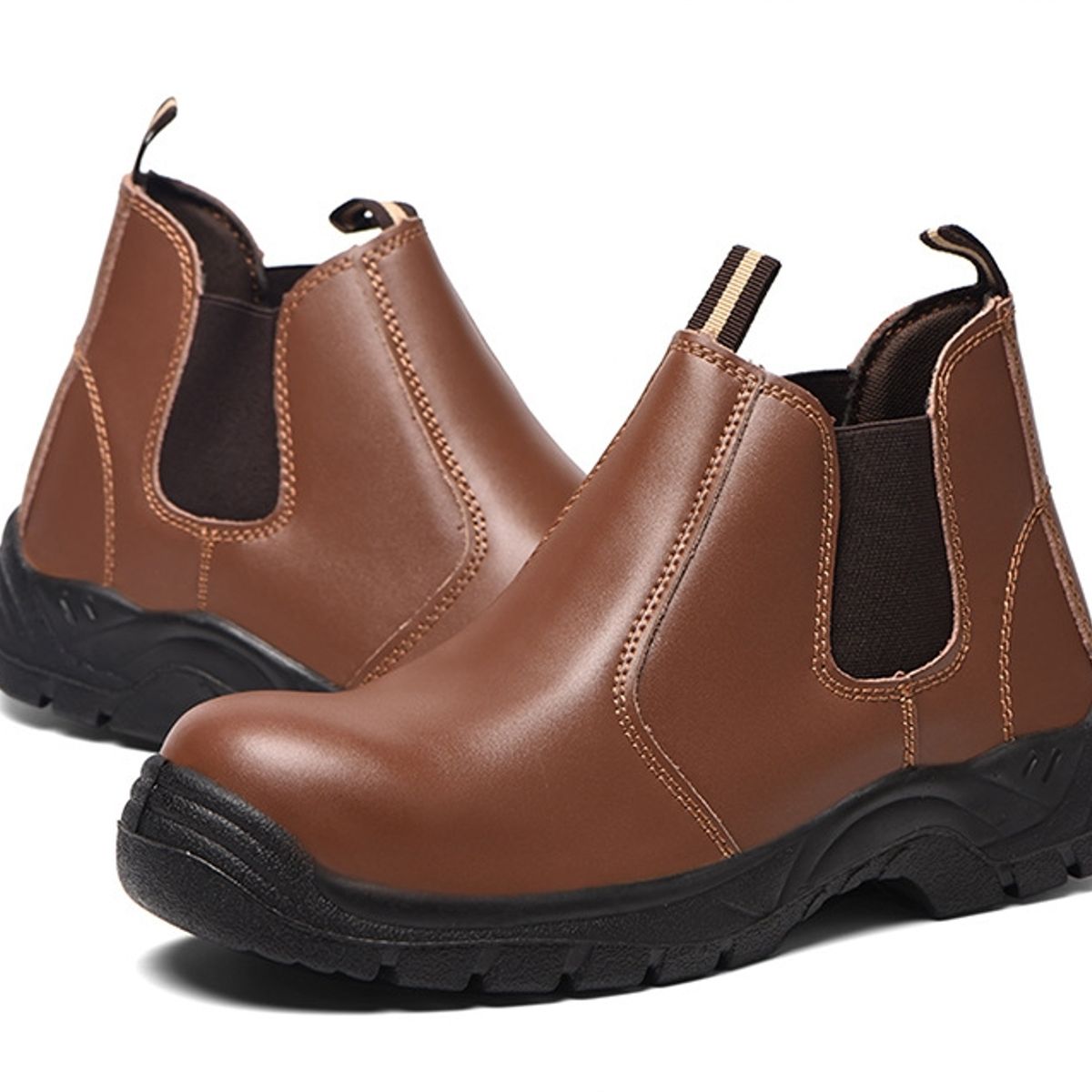 BLWOENS - Zapatos de trabajo de Seguridad para hombres - Café