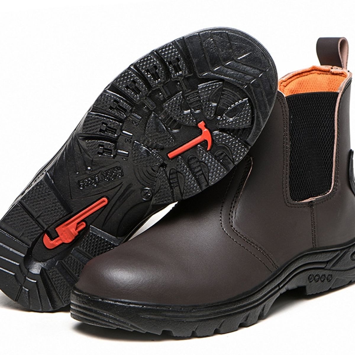 BLWOENS - Zapatos de trabajo de Seguridad para hombres - Café