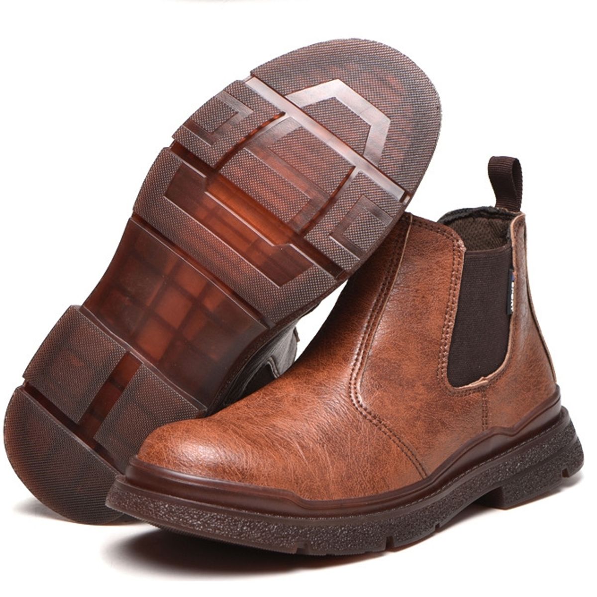 BLWOENS - Zapatos de trabajo de Seguridad para hombres - Café