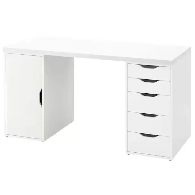 MUEBLES CRISOSTOMO - Escritorio de Melamina Blanco 140cm