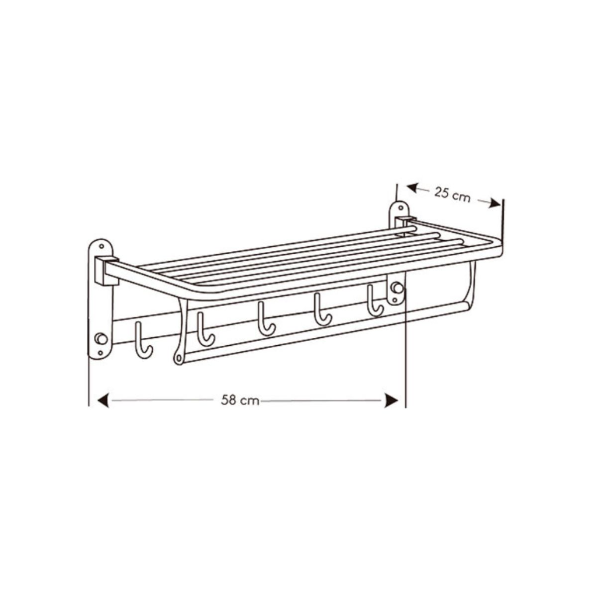 XM - Toallero Con Parrilla de Acero inoxidable
