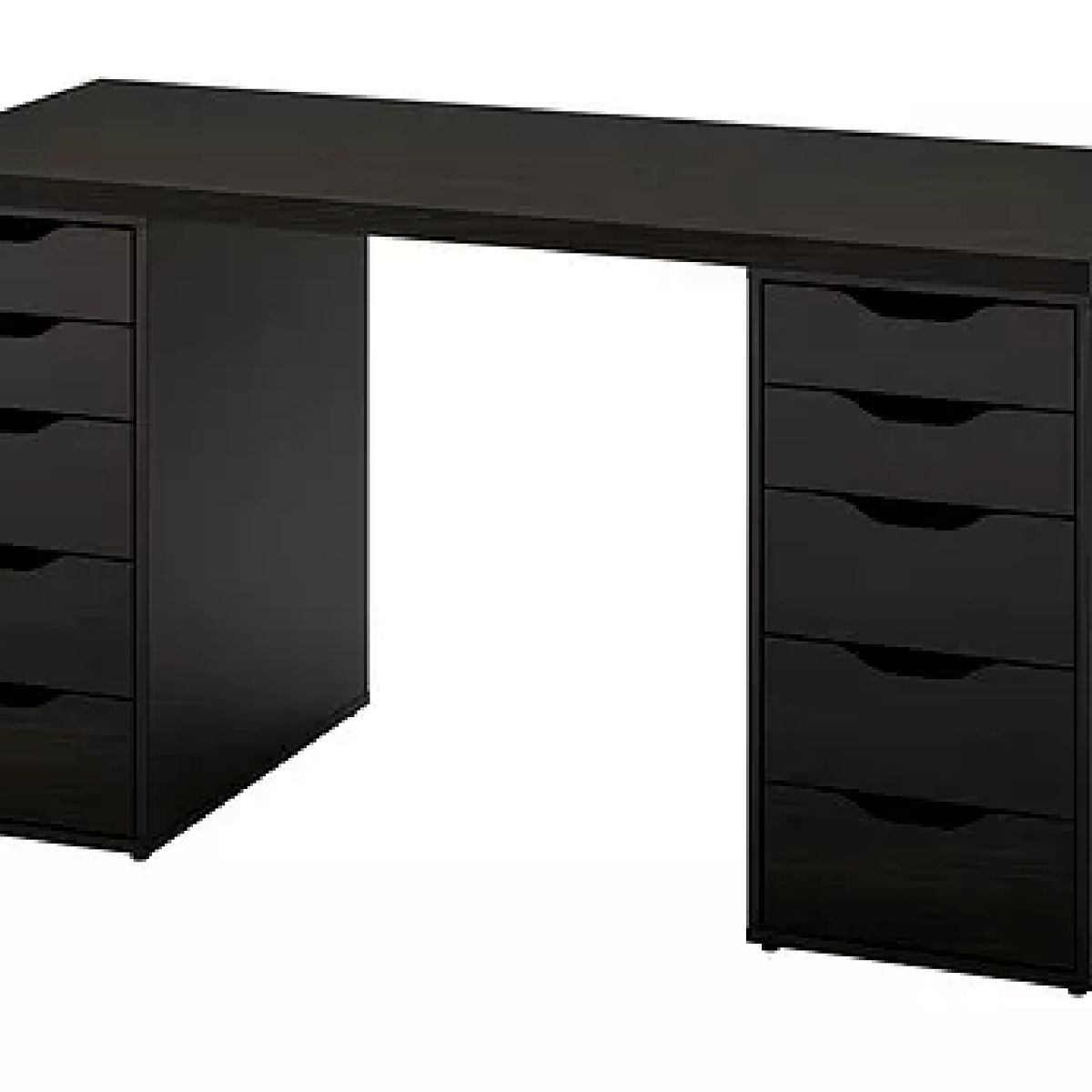 MUEBLES CRISOSTOMO - Escritorio de Melamina Moderno Negro 140cm