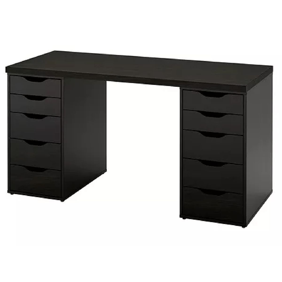 MUEBLES CRISOSTOMO - Escritorio de Melamina Moderno Negro 140cm