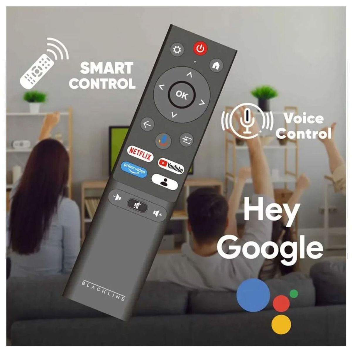 BLACKLINE - Televisor BLACKLINE QLED 55 UHD 4K Smart TV BL-TV55QUQG5F4PE