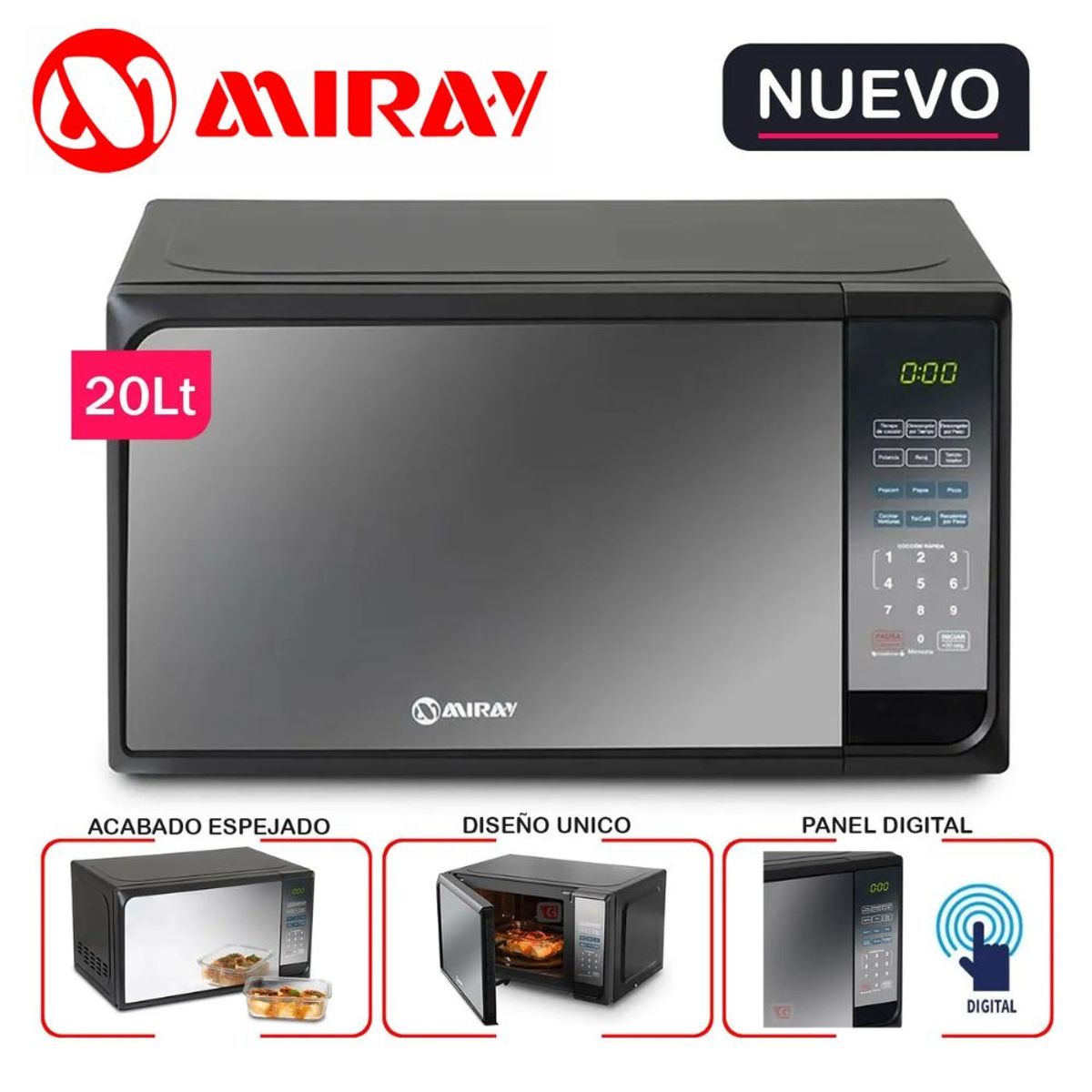 MIRAY - Horno Microondas Miray 20 Litros HMM-20N