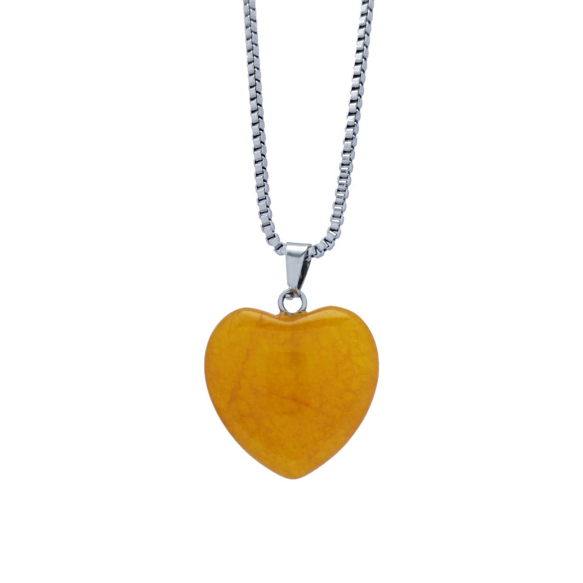 GENERICO - Collar Corazón de Cuarzo Citrino