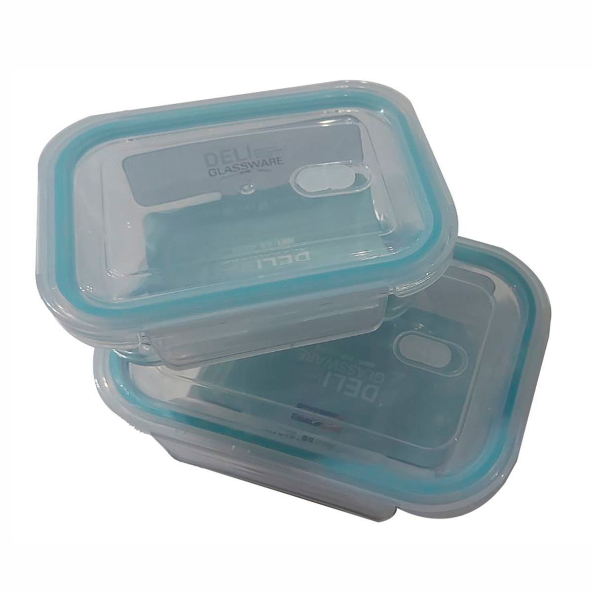 GENERICO - Set de 2 taper de vidrio, para almacenamiento de alimentos