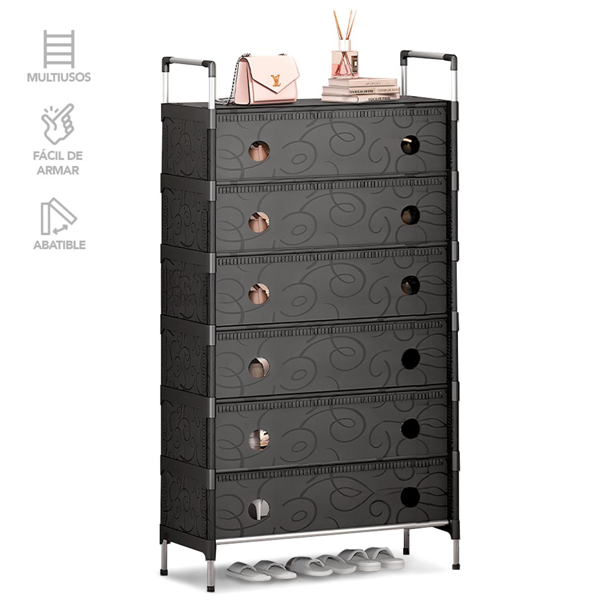 KELLER - Zapatero de 6 Niveles Elegante Desmontable NG Z18