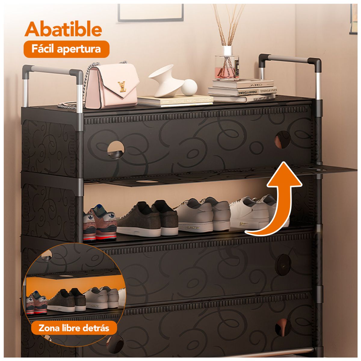 KELLER - Zapatero de 6 Niveles Elegante Desmontable NG Z18