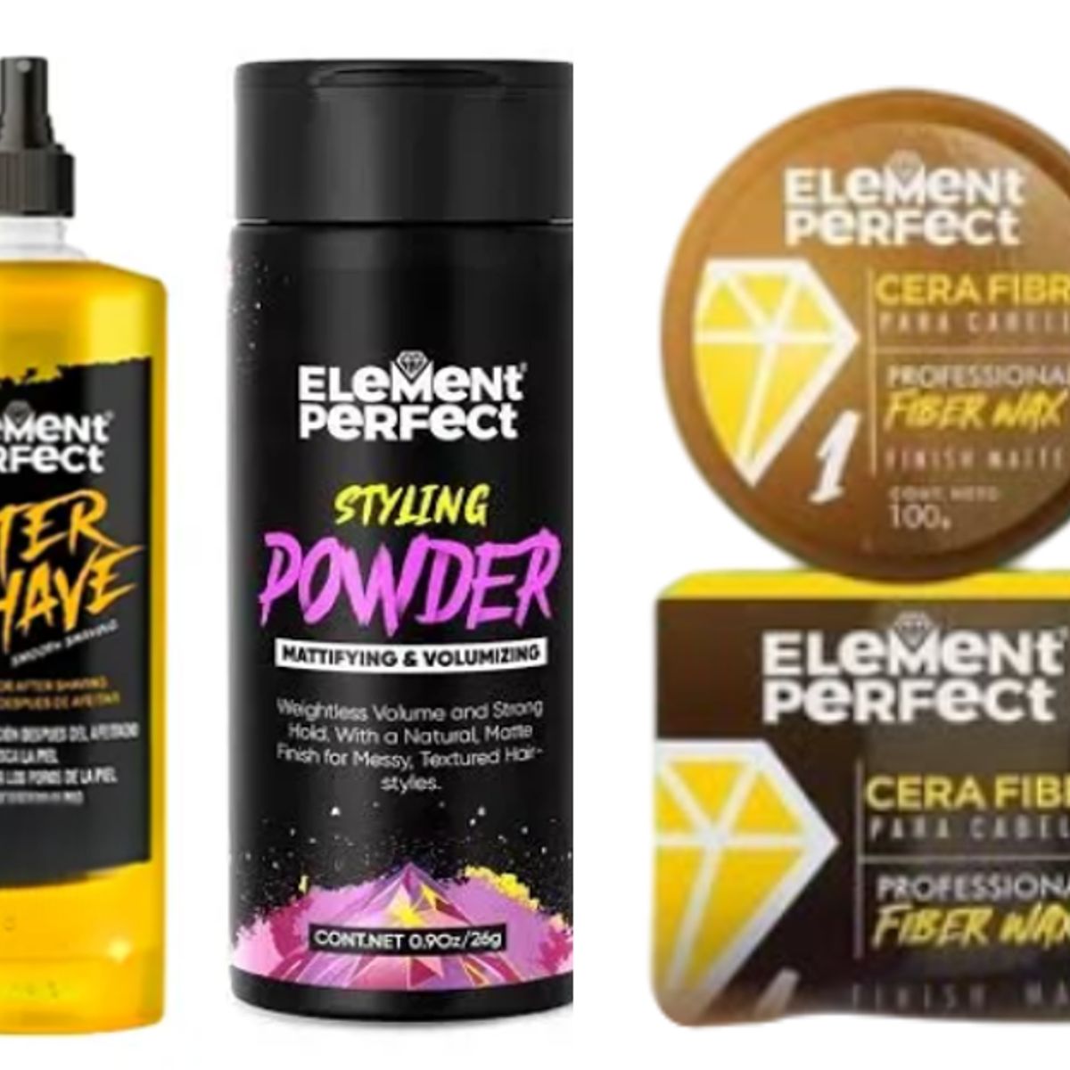 GENERICO - Pack Element Perfec Cera Mate Polvo Texturizador Y After Shave