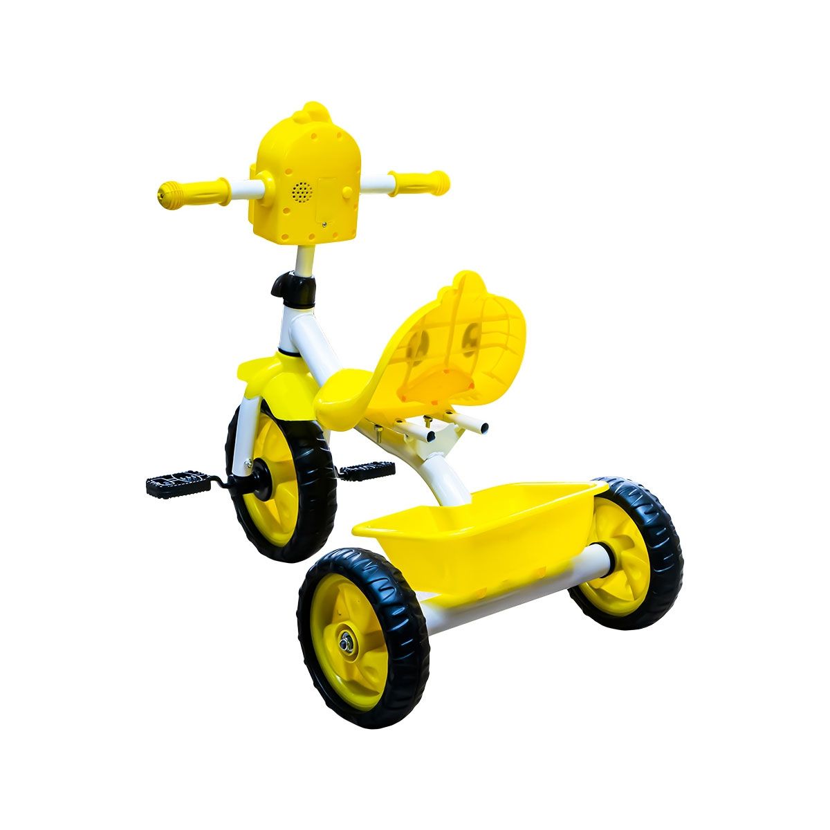 GENERICO - Triciclo Doble Canastilla Niños Infantil Sonido Patito Amar