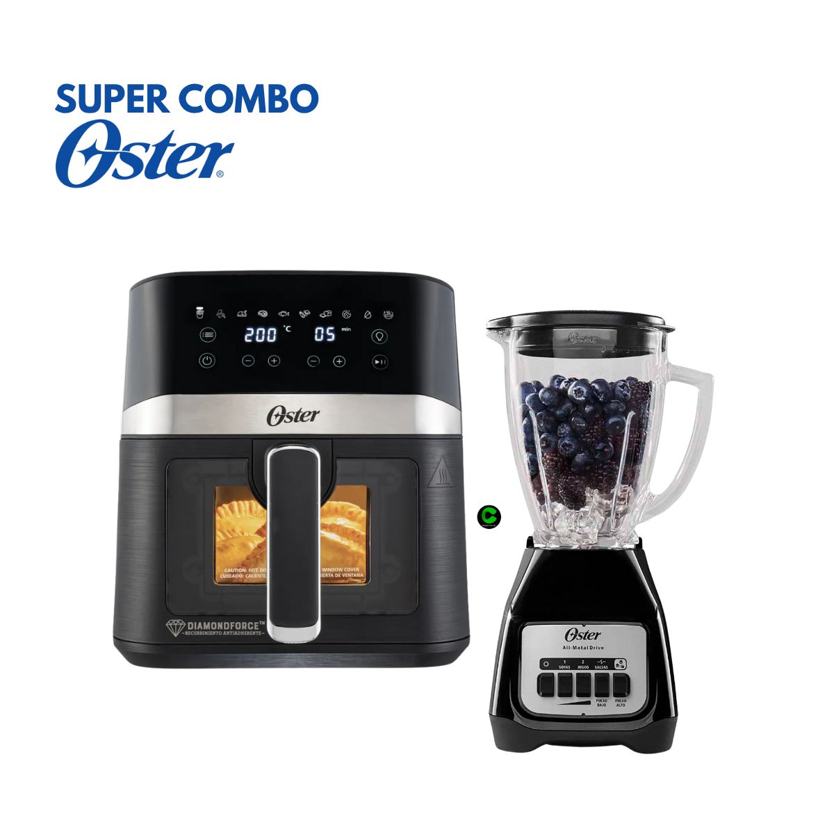 OSTER - Combo Oster Freidora 4L y Licuadora BLSTKAGBPB