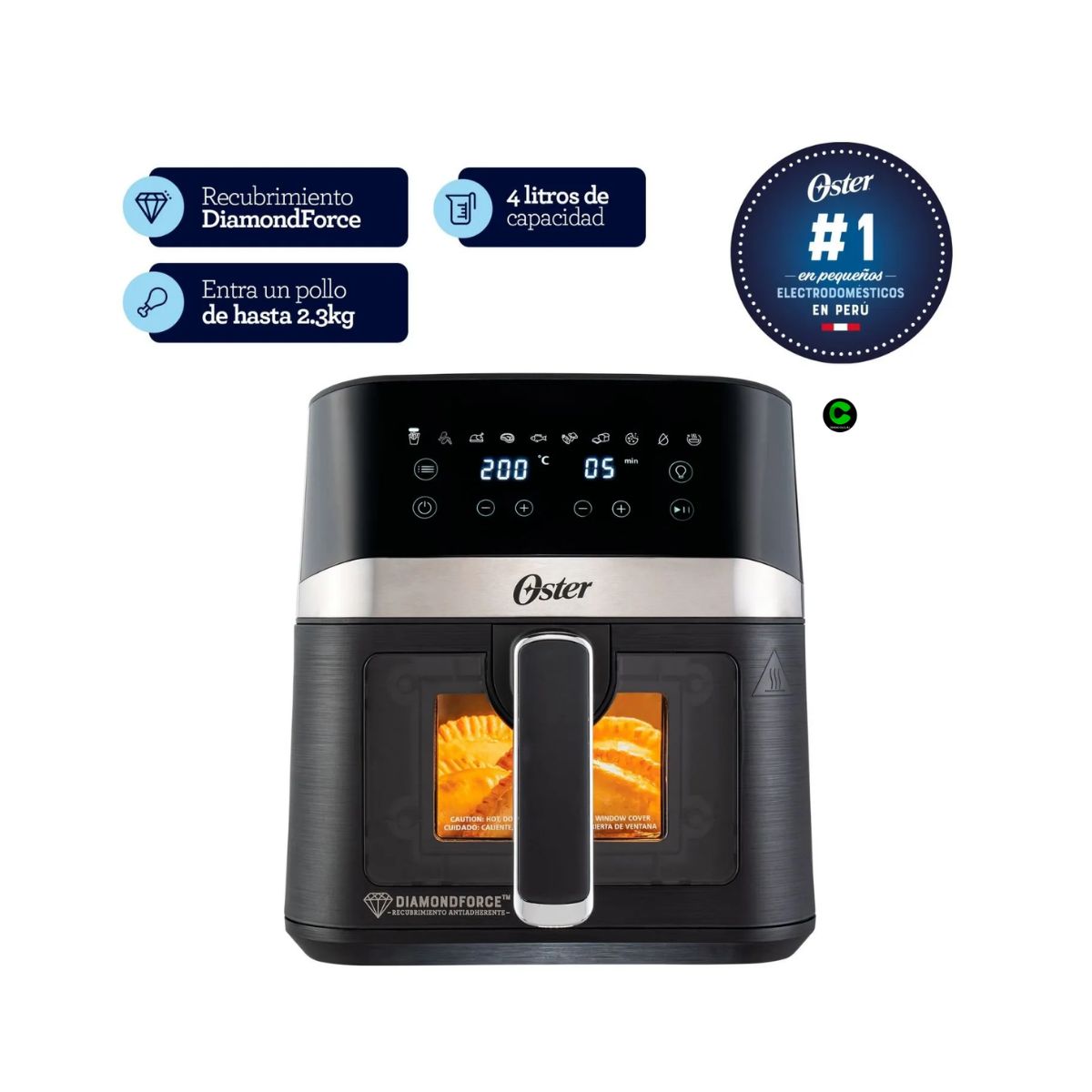 OSTER - Combo Oster Freidora de Aire 4L CKSTAF40WDDF y Licuadora BLSTKAGBPB