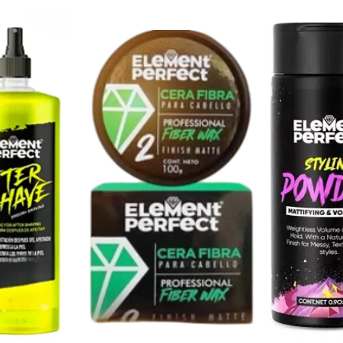 GENERICO - Pack Element Perfec Cera Mate Polvo Texturizador Y After Shave